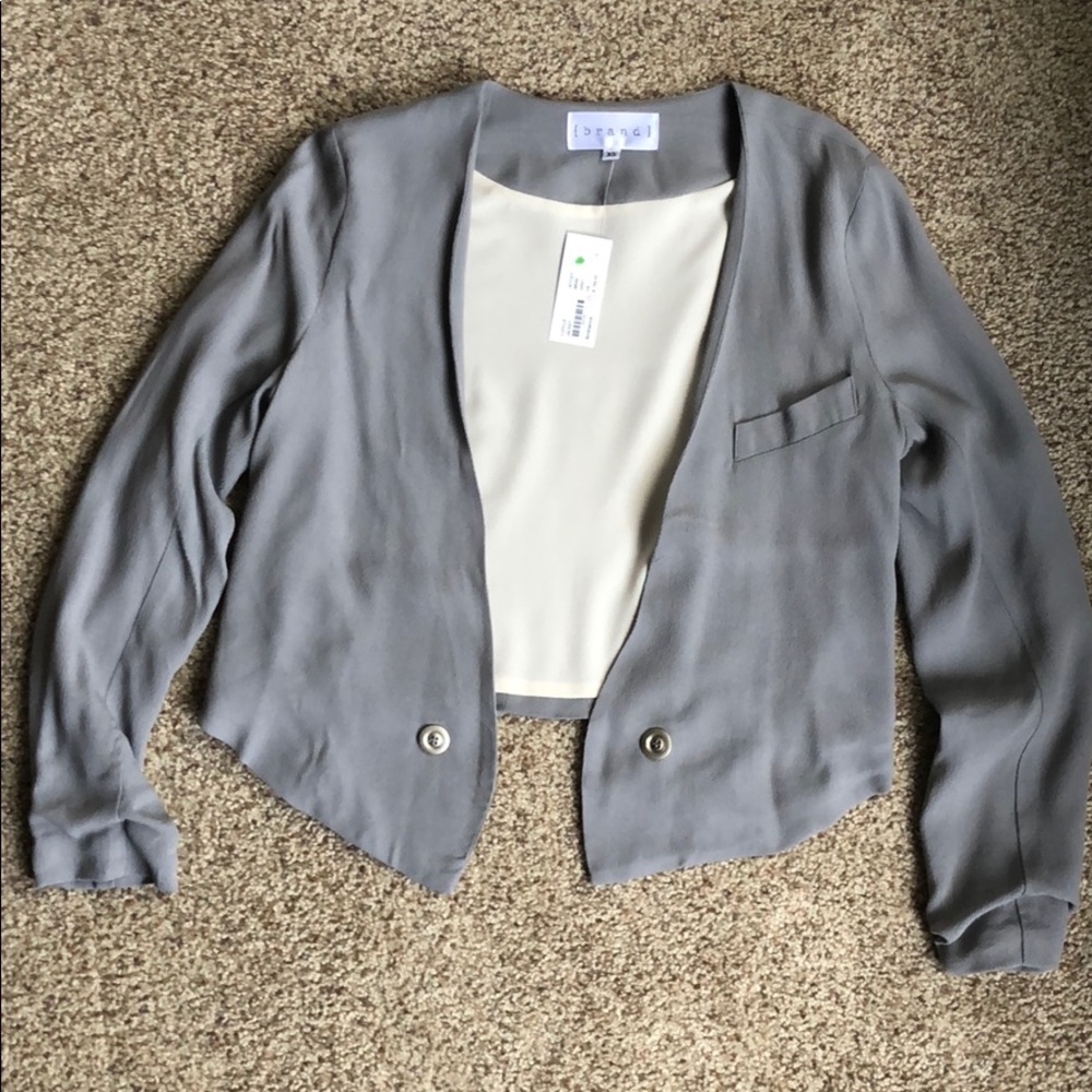 NWT Ambiance Lucille jacket grey size XS